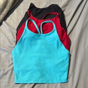 Old Navy Workout tops Set of Three Tank Tops - Blue, Red, Black